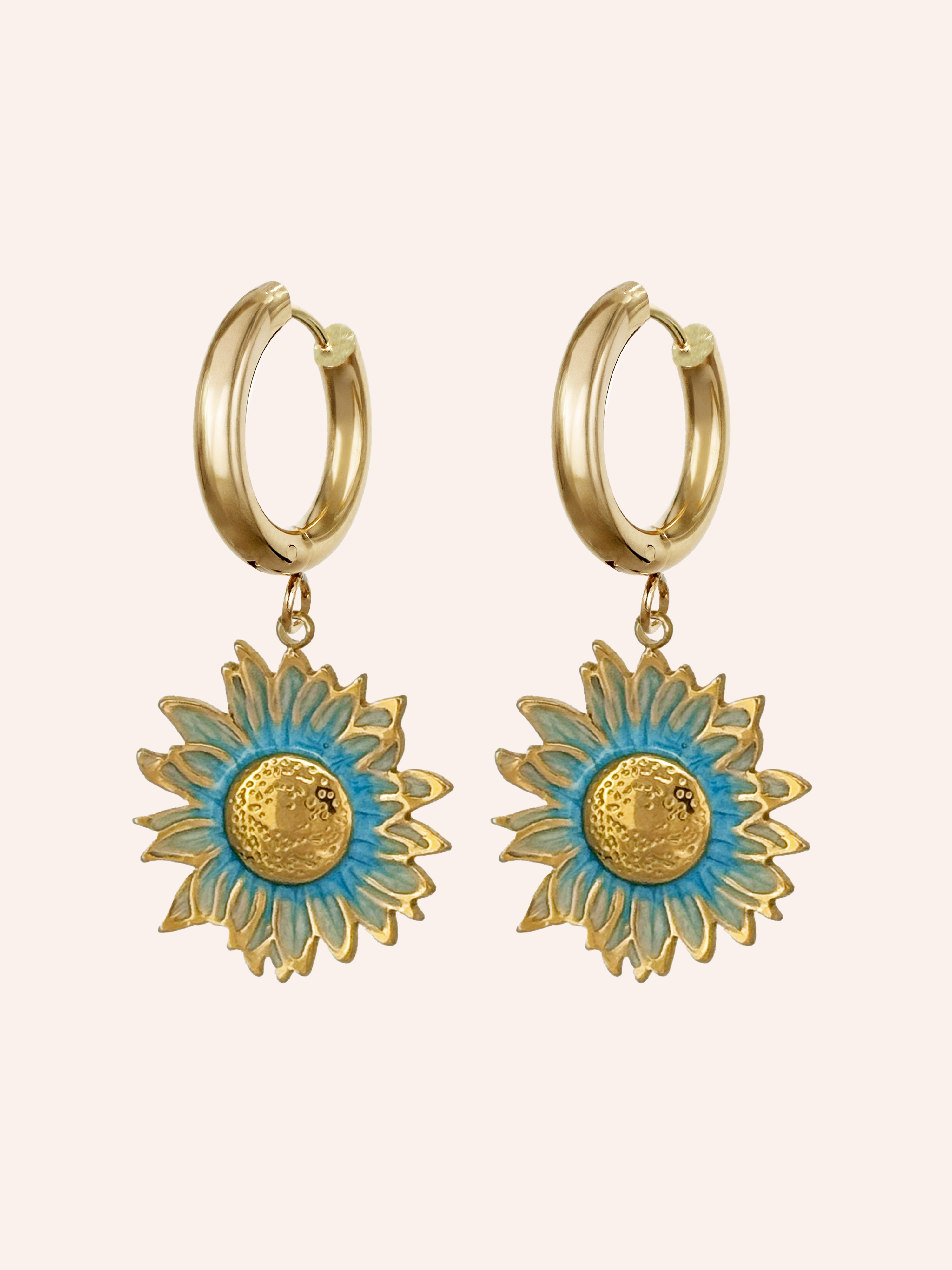 Pendant Earrings Large White Image