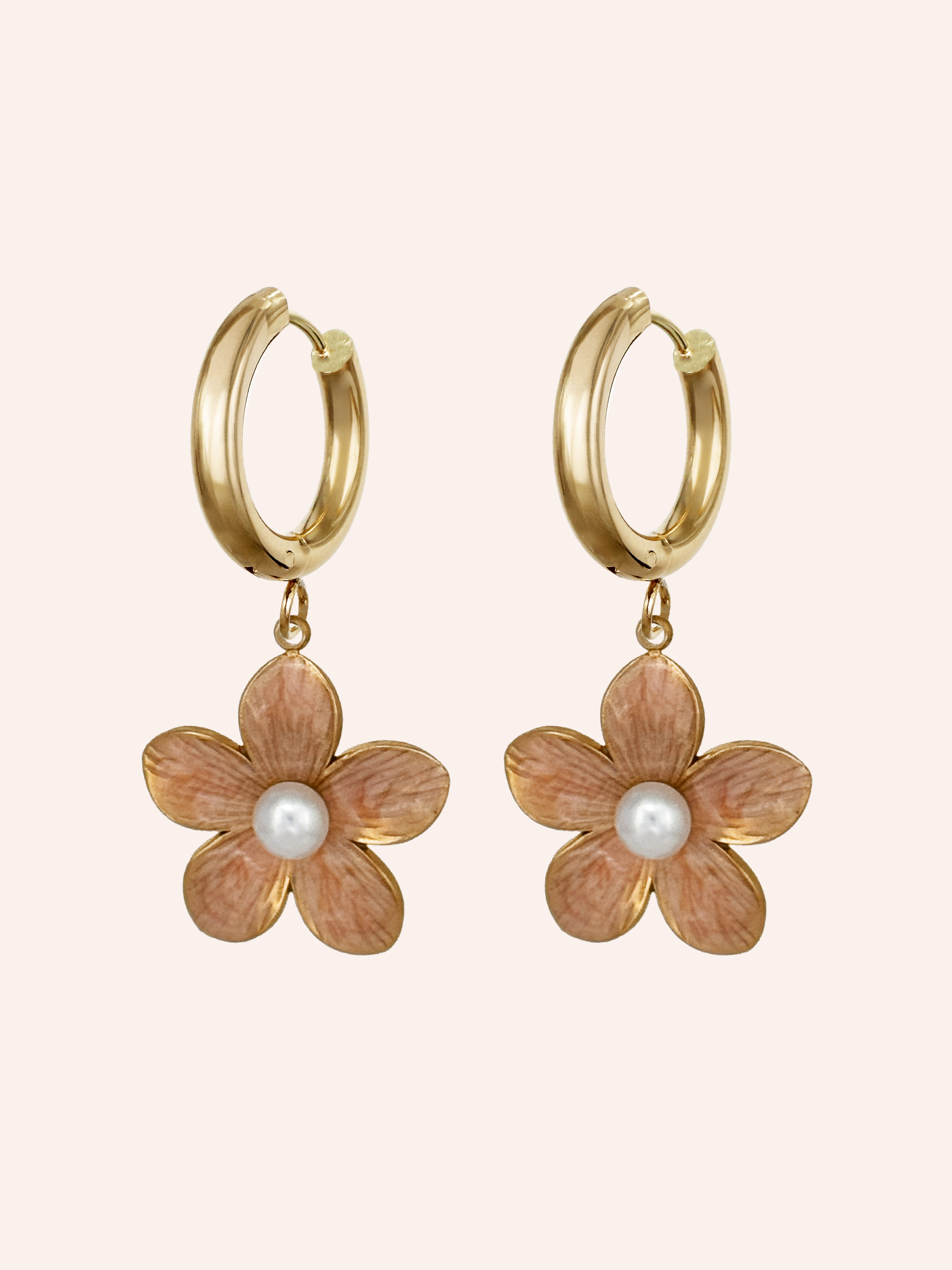 Pendant Earrings Large White Image