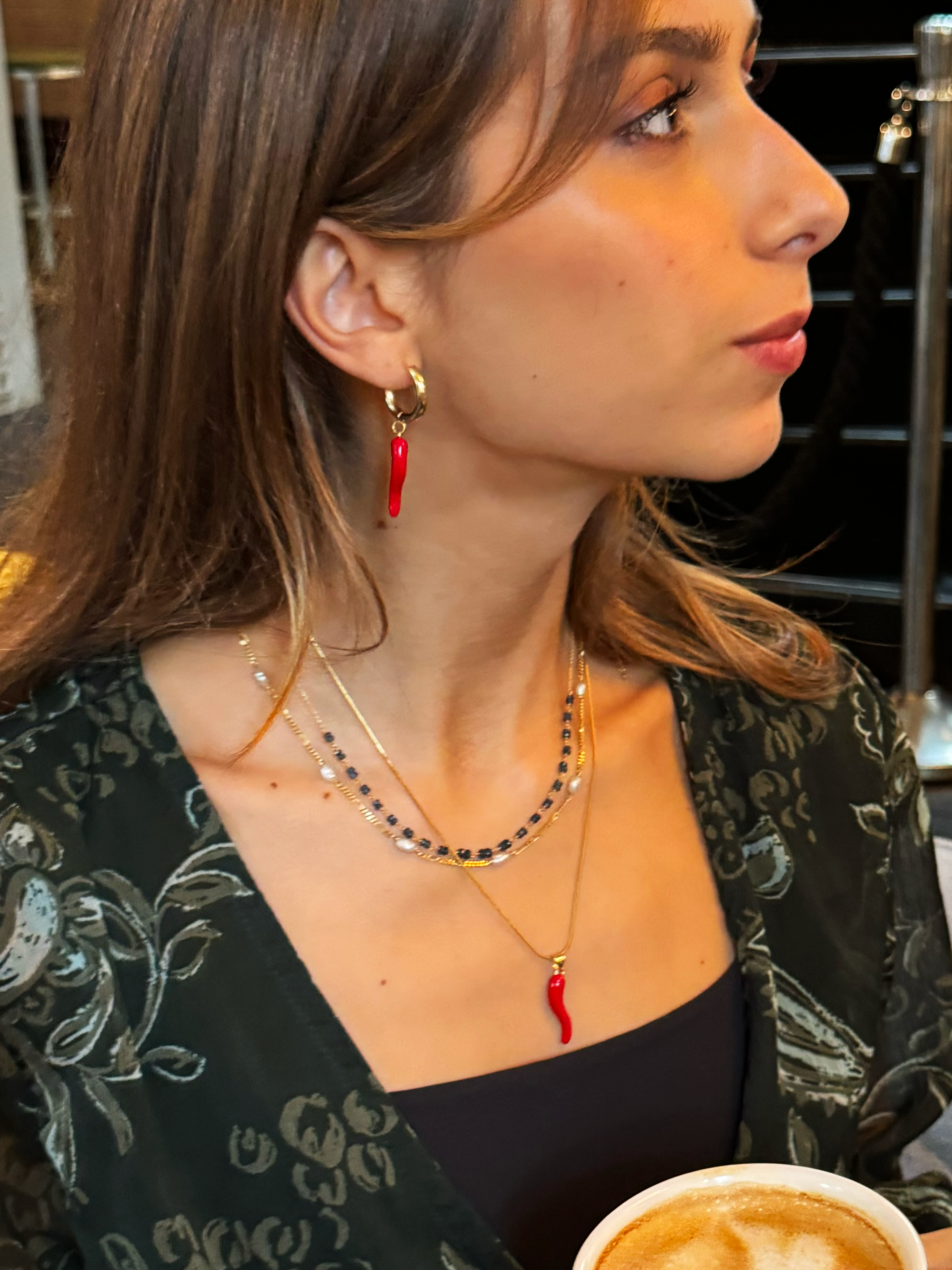 Pendant Necklace Large White Image