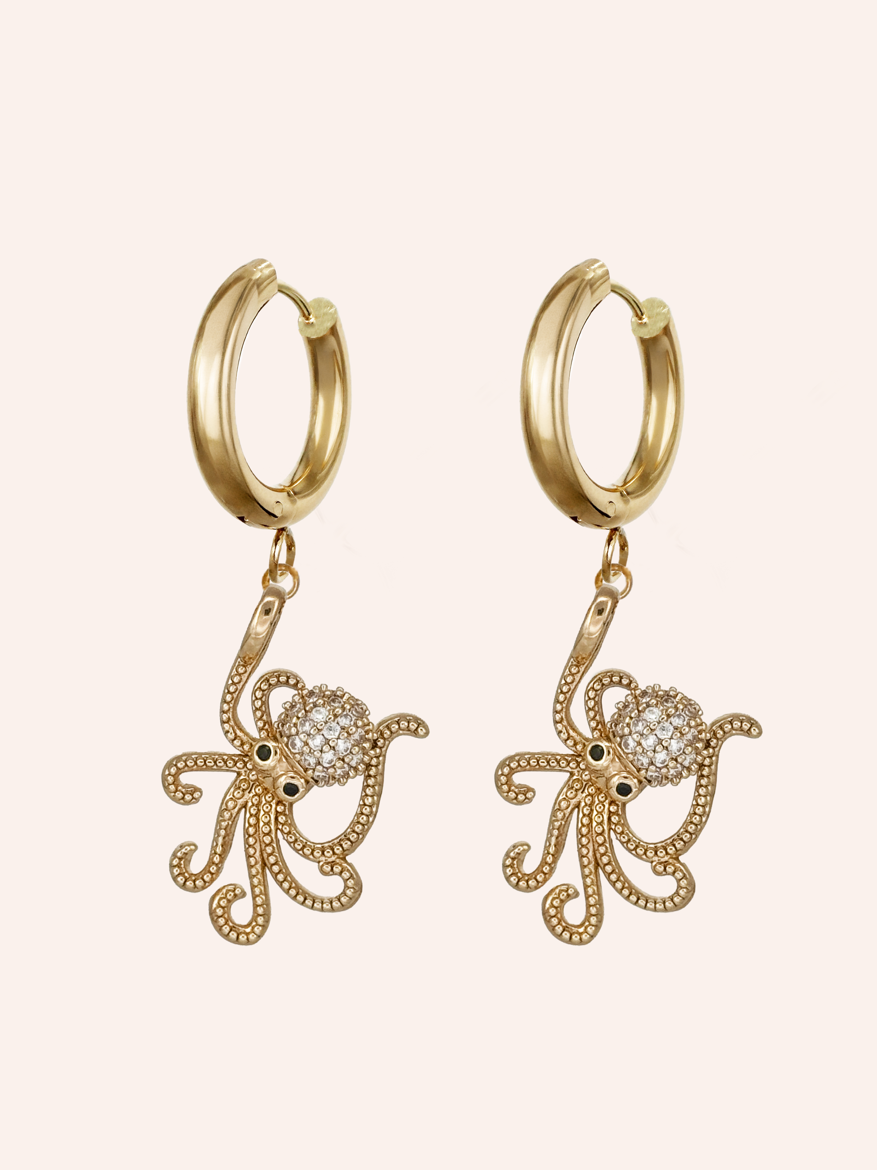 Pendant Earrings Large White Image