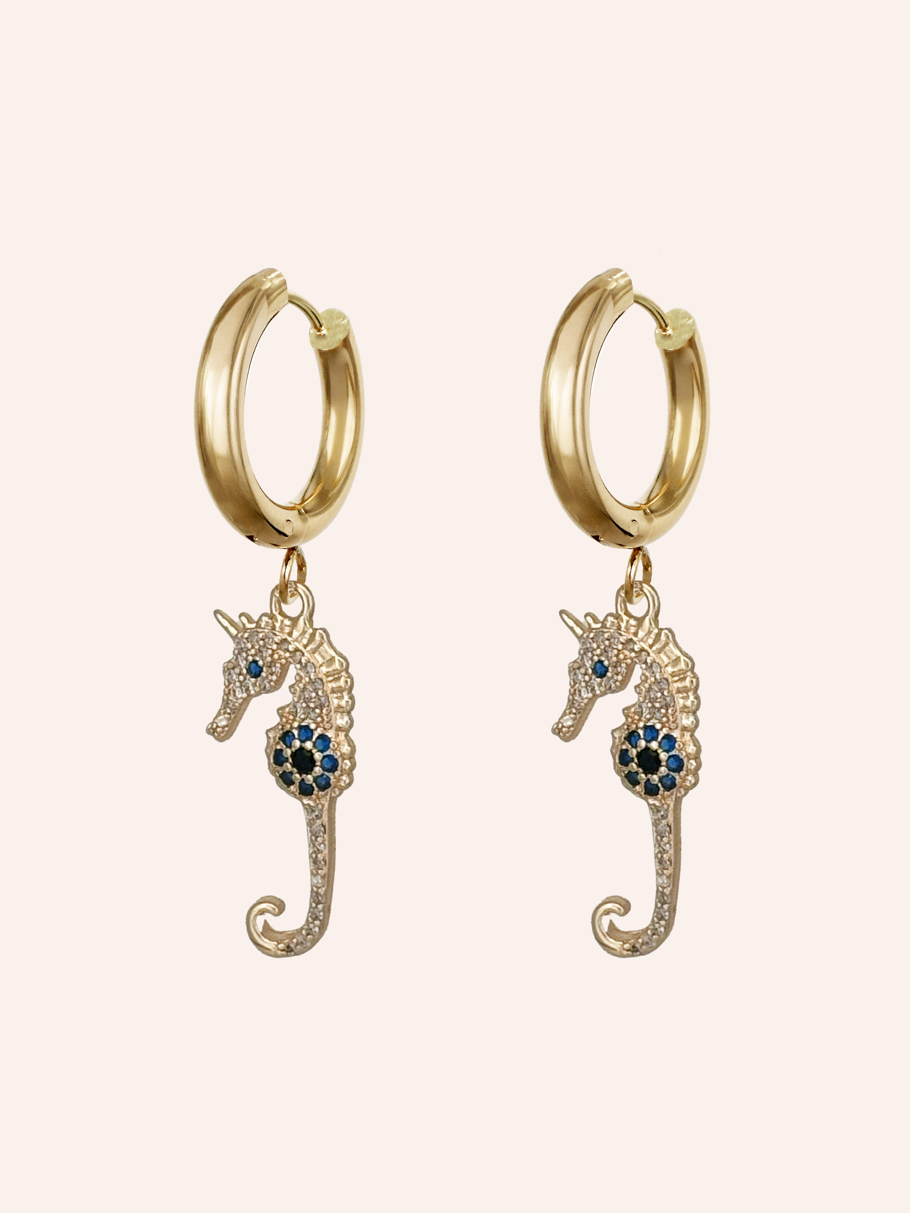 Pendant Earrings Large White Image