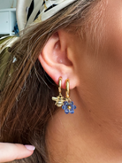 Pendant Earrings Large White Image