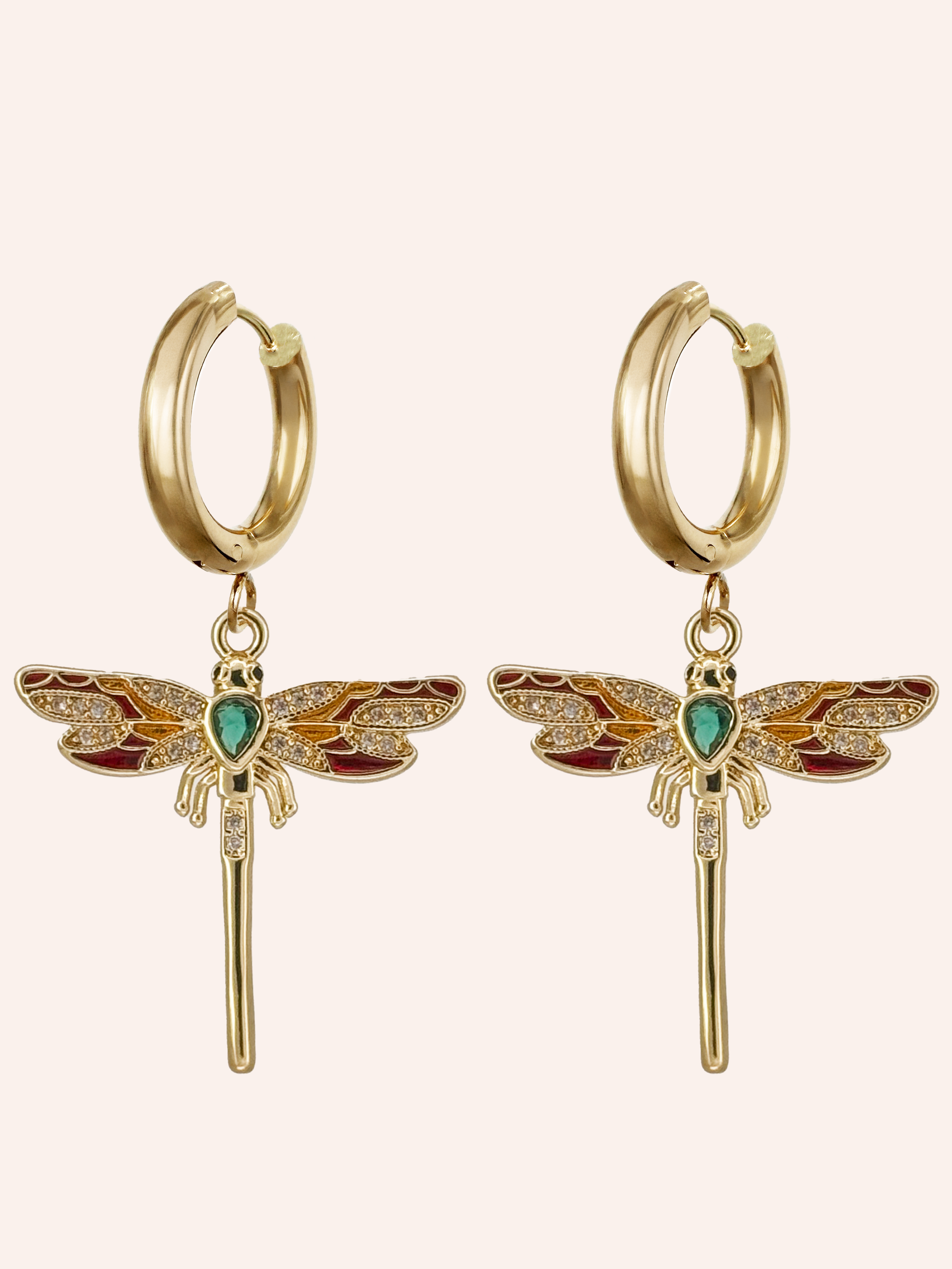 Pendant Earrings Large White Image