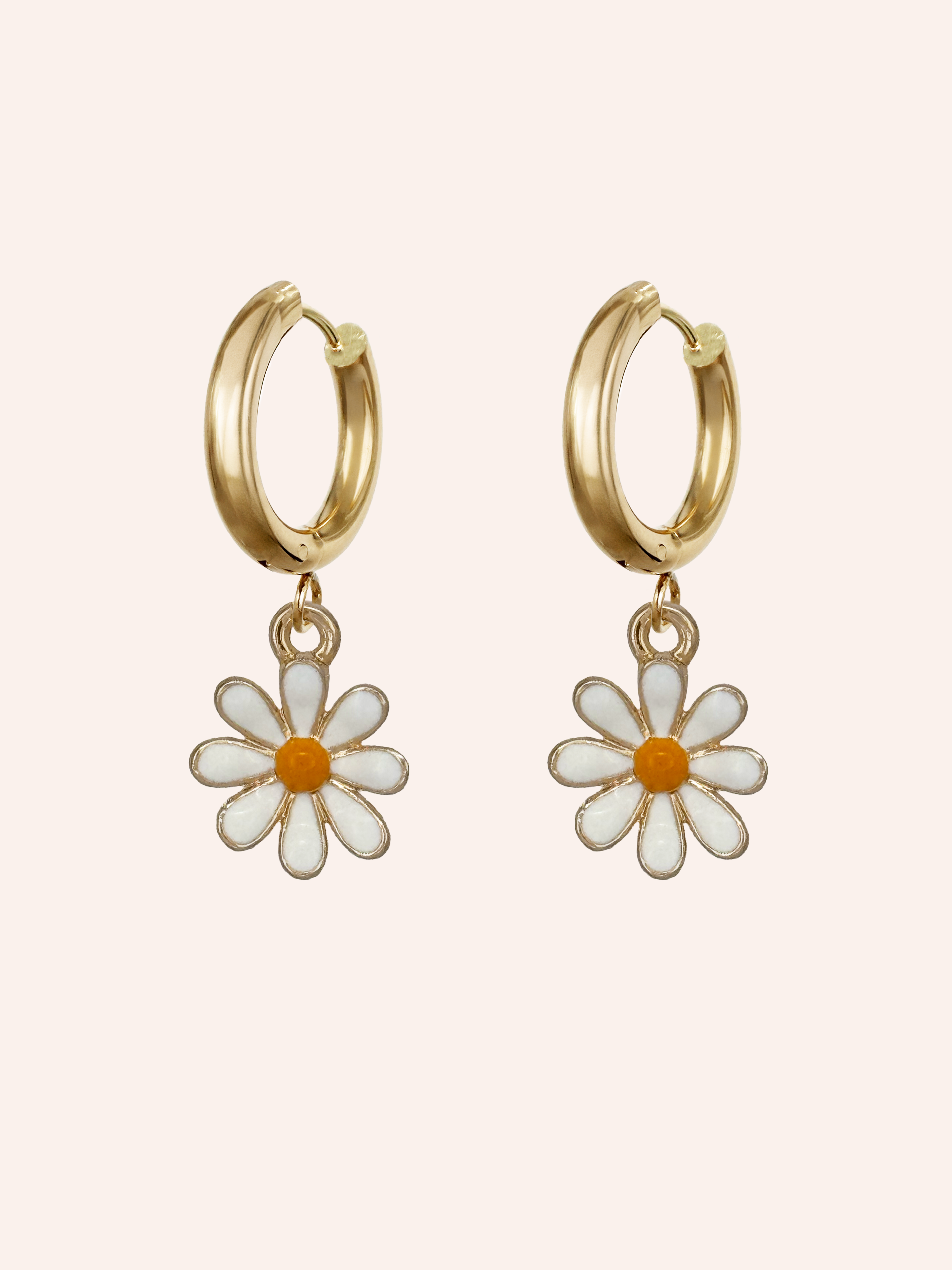 Pendant Earrings Large White Image