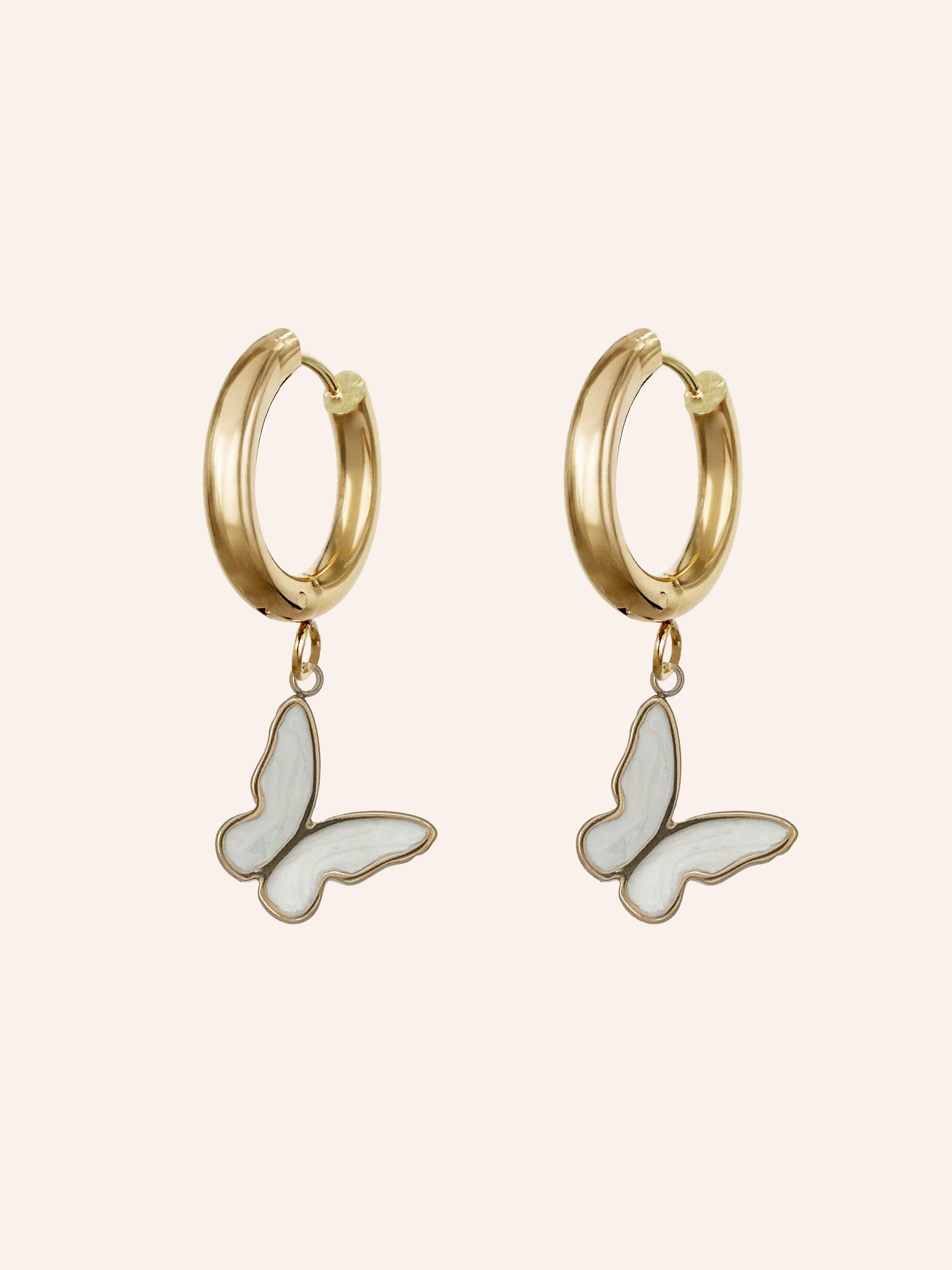 Pendant Earrings Large White Image