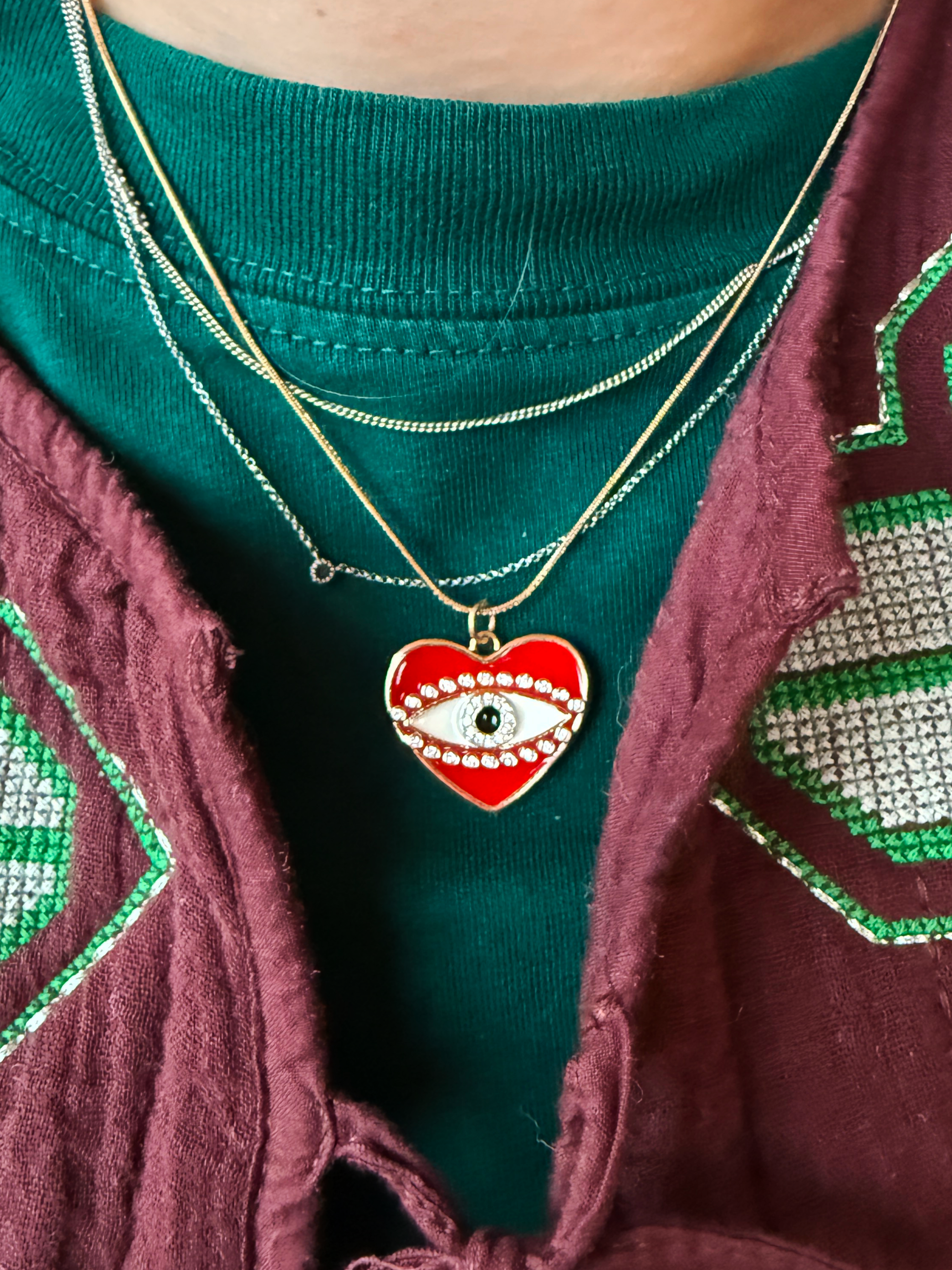 Pendant Necklace Large White Image