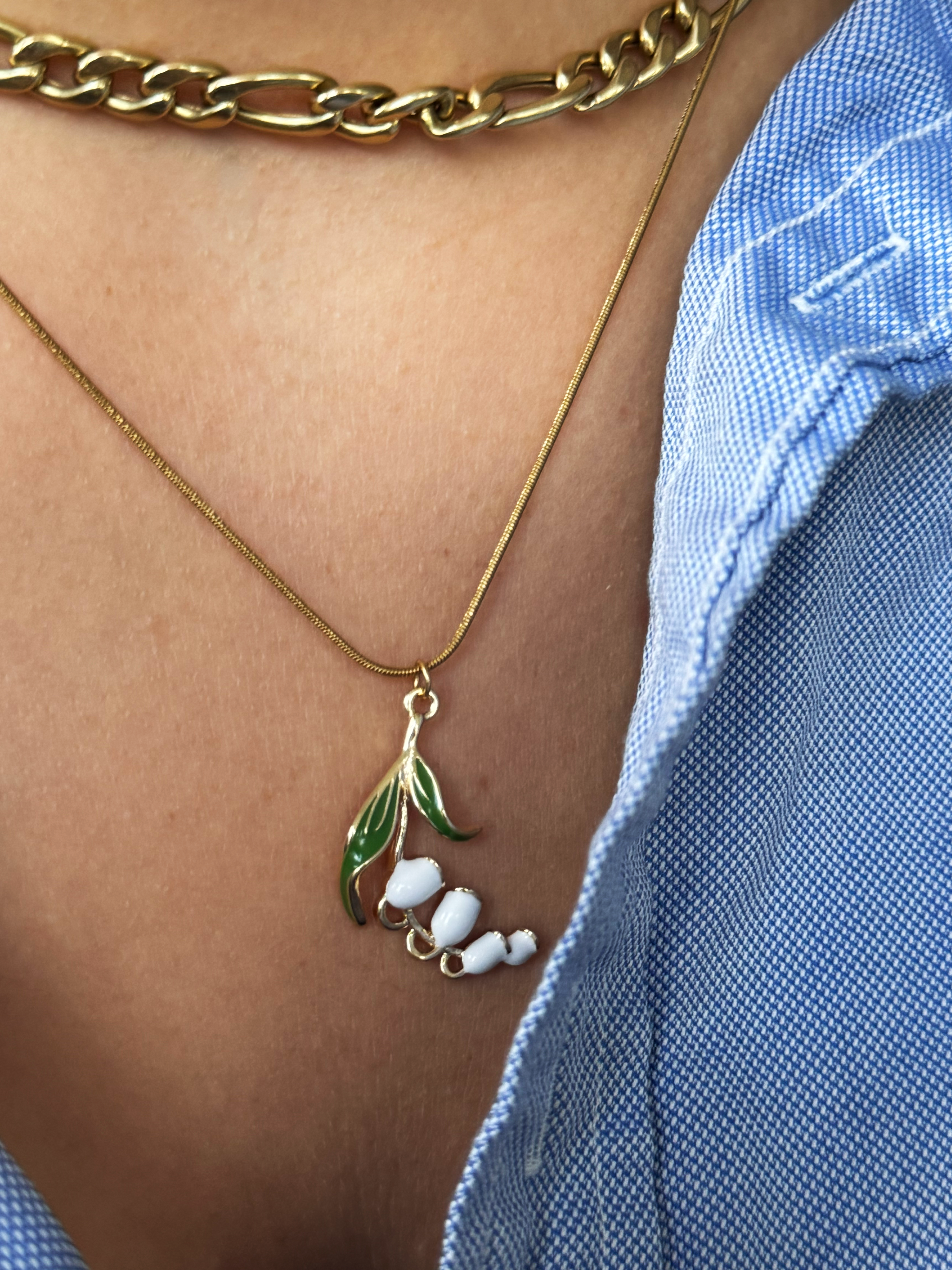 Pendant Necklace Large White Image